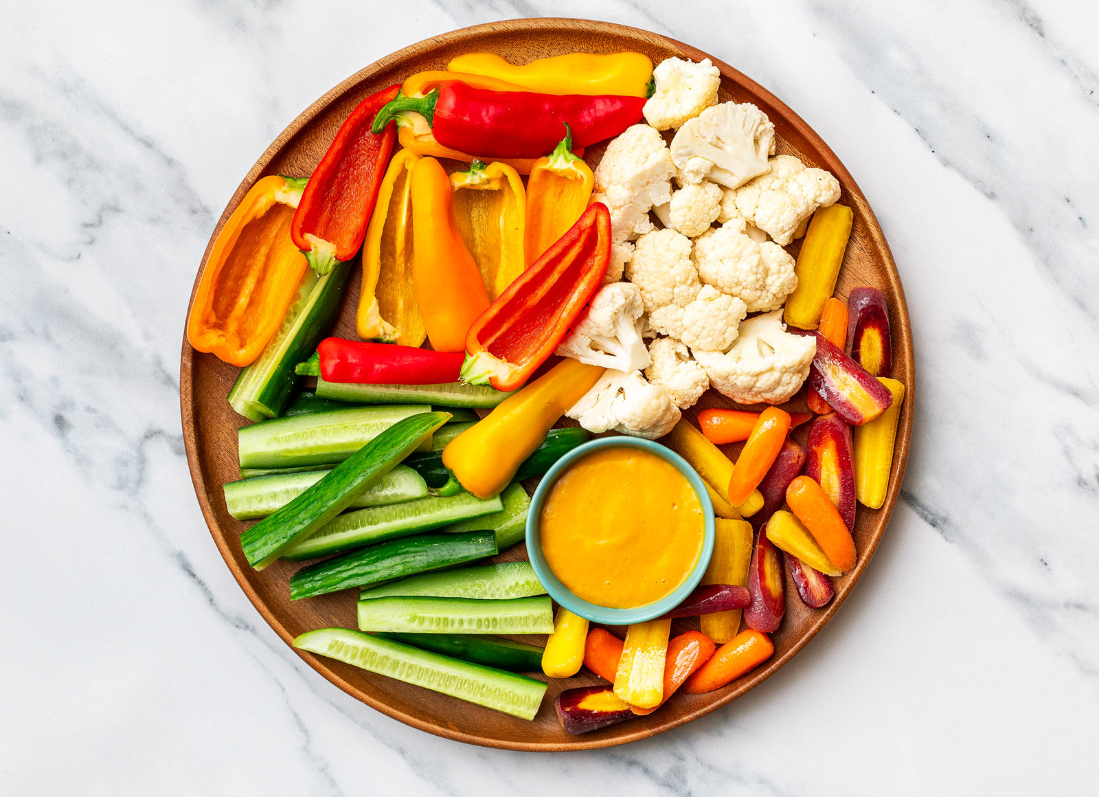 Eat-the-Rainbow Veggie Platter