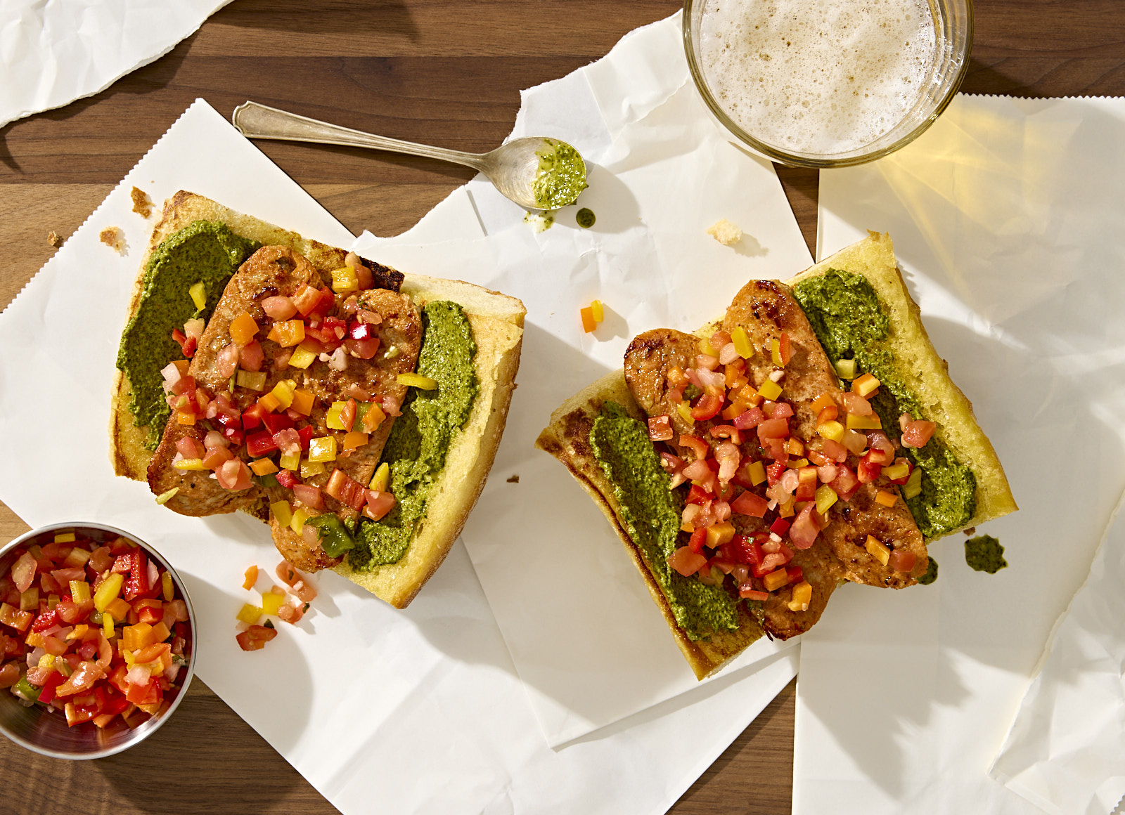 Argentinian Choripan Sandwich + Salsa Criolla