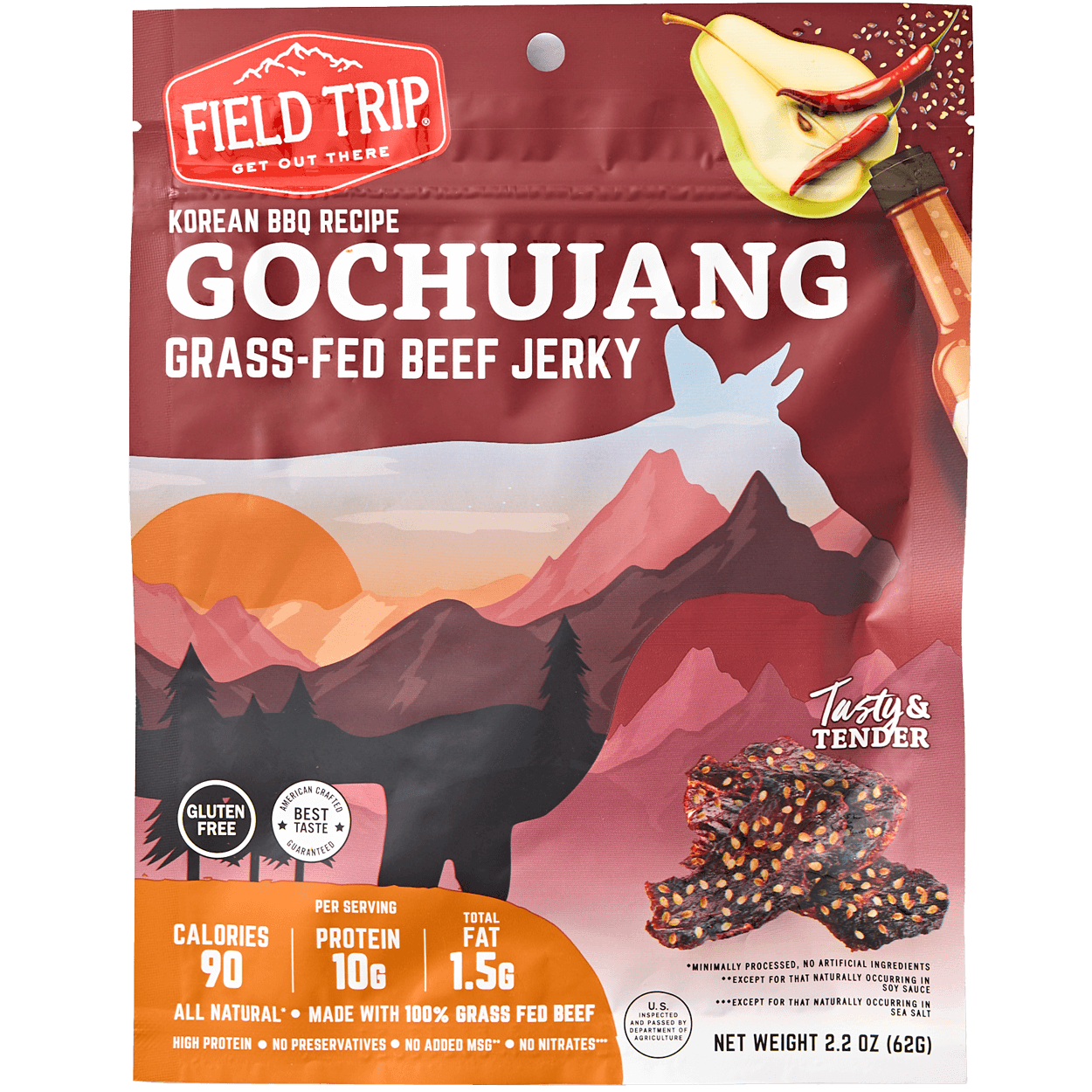 Grass-fed Beef Jerky - Gochujang Korean BBQ 2 of 2