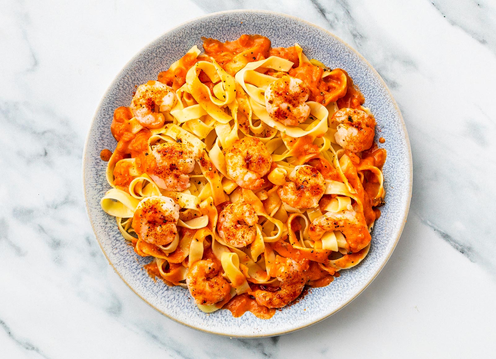Shrimp + Greens Tagliatelle Alfredo