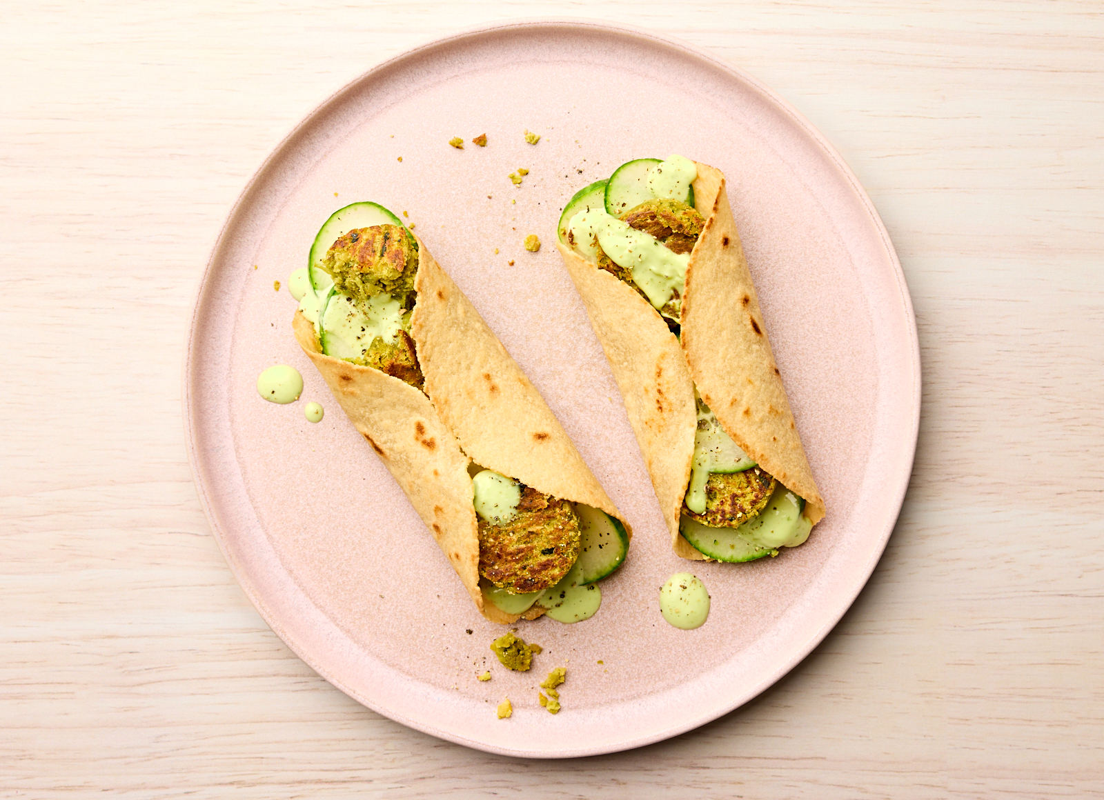  Falafel Wrap with Vegan Pesto Aioli