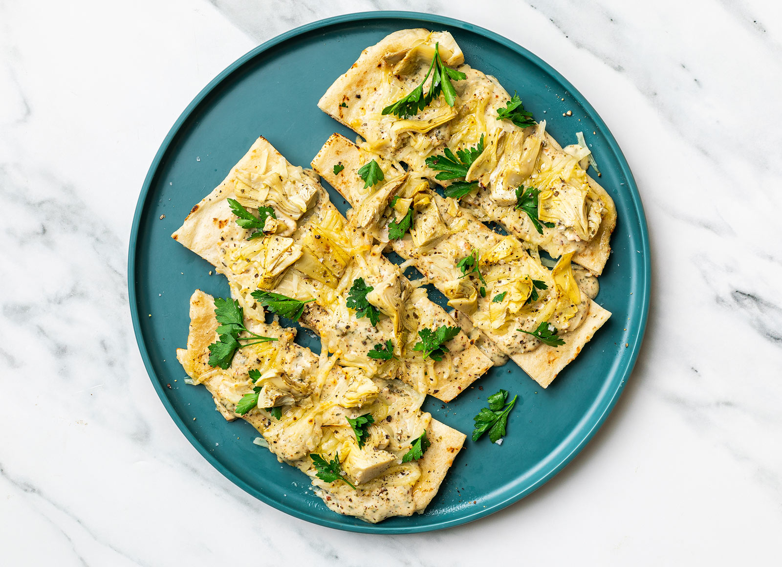 Cheesy Spinach Artichoke Wood Grilled Pizza Crusts