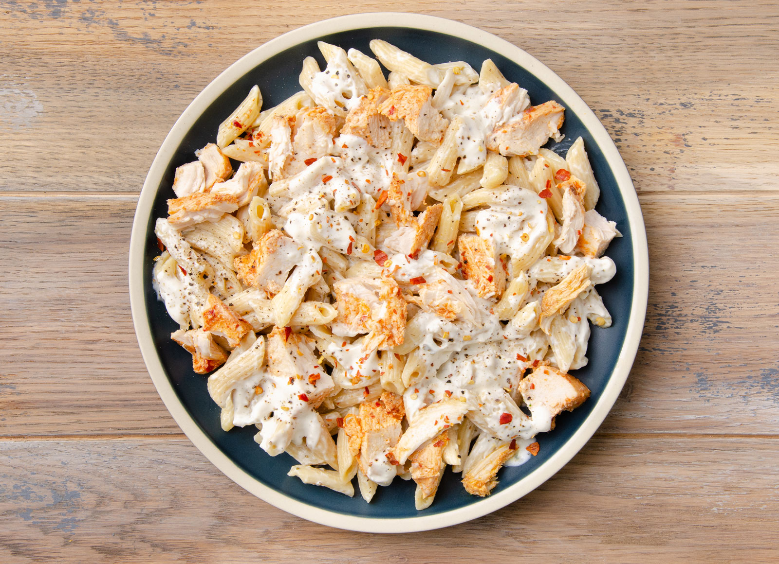 10-Minute Penne Chicken Alfredo
