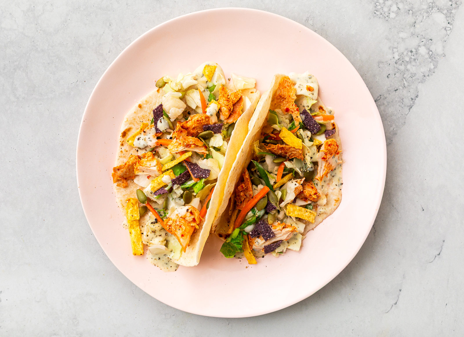 Southwest Chicken Salad Tacos