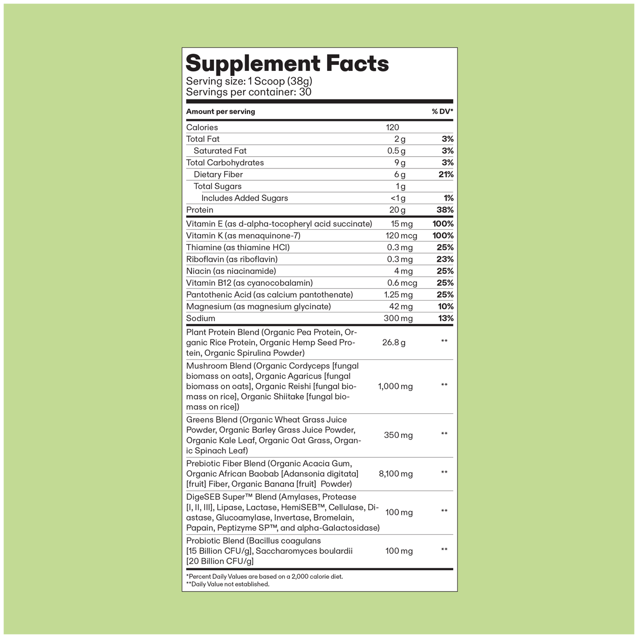 Super Greens Protein Powder 2 of 2