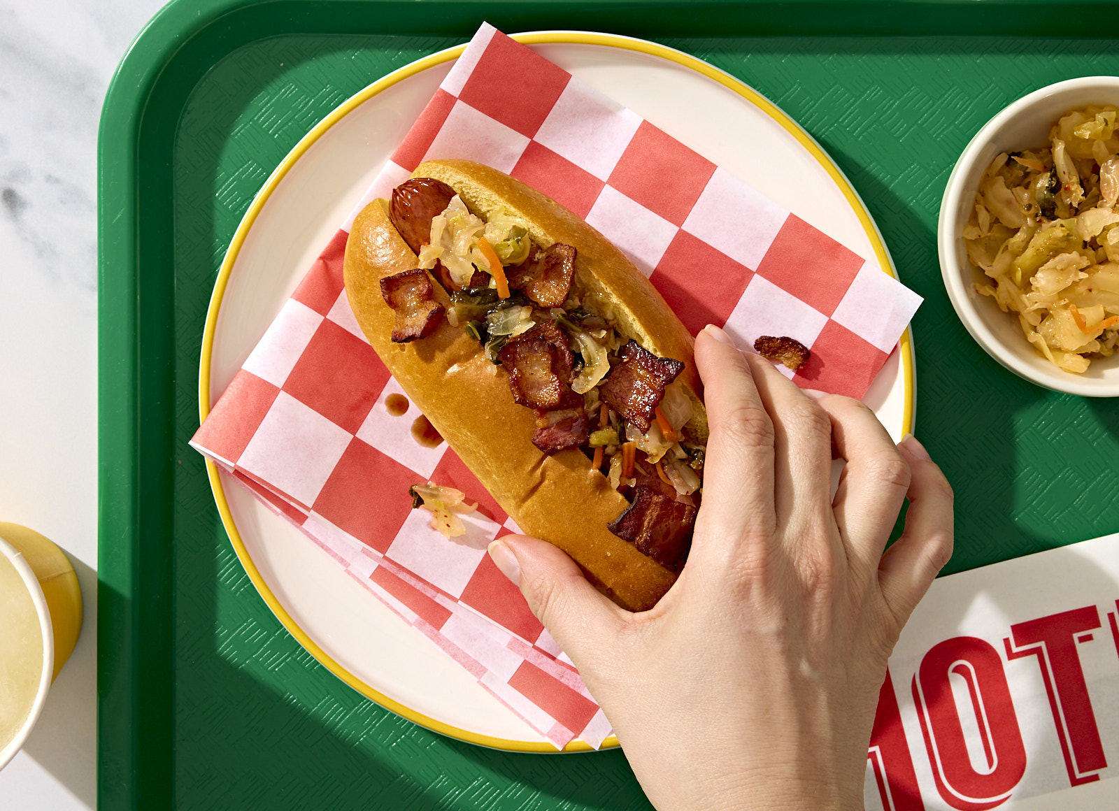 Kimchi-Applewood Smoked Pork Bacon Dogs