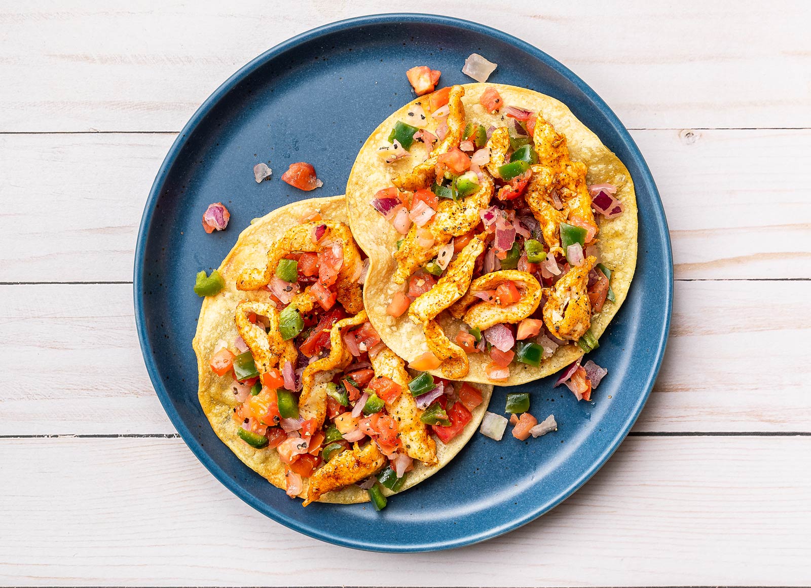  Chicken + Fresh Salsa Tostadas