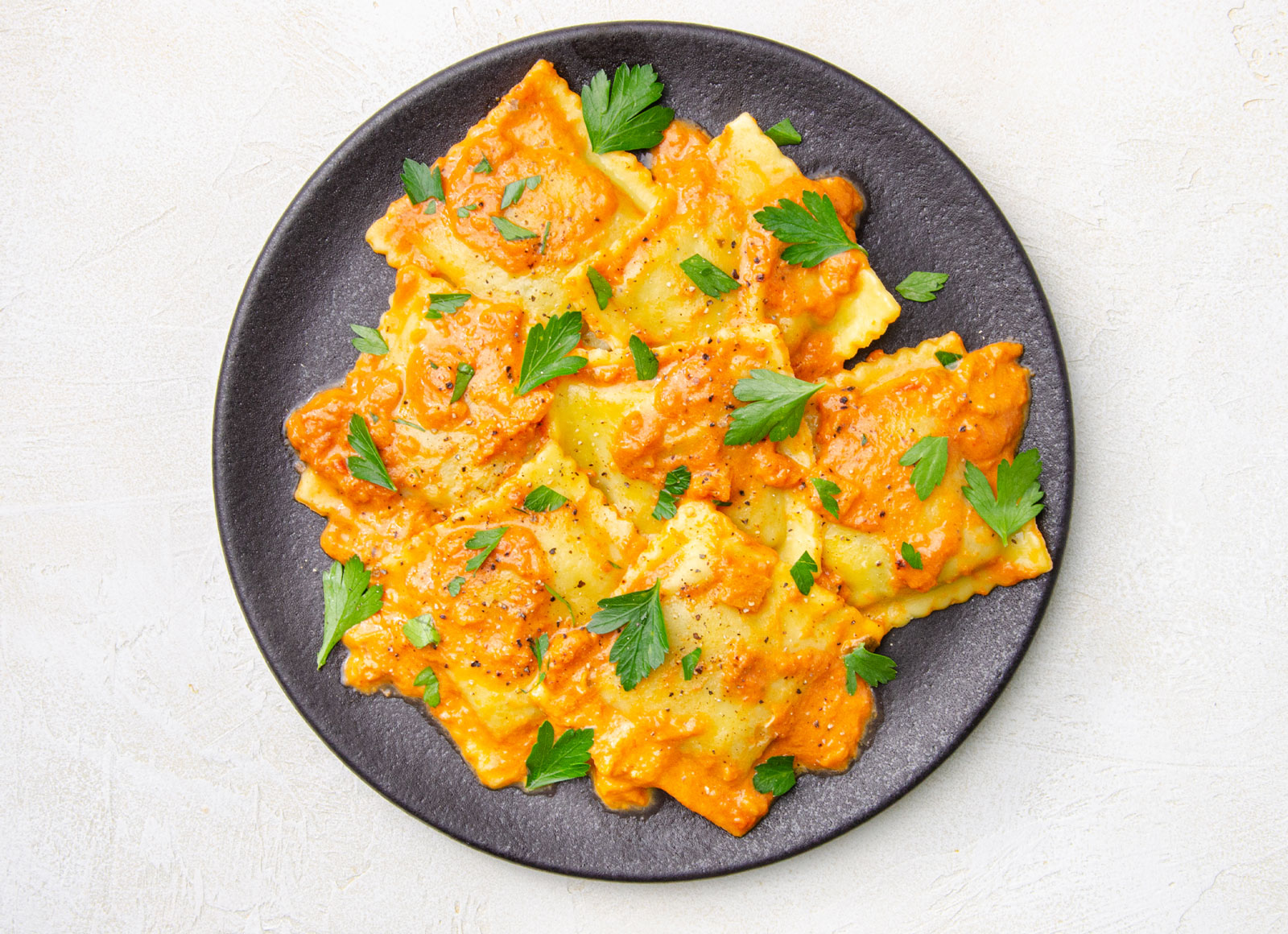 Spinach Ravioli alla Vodka