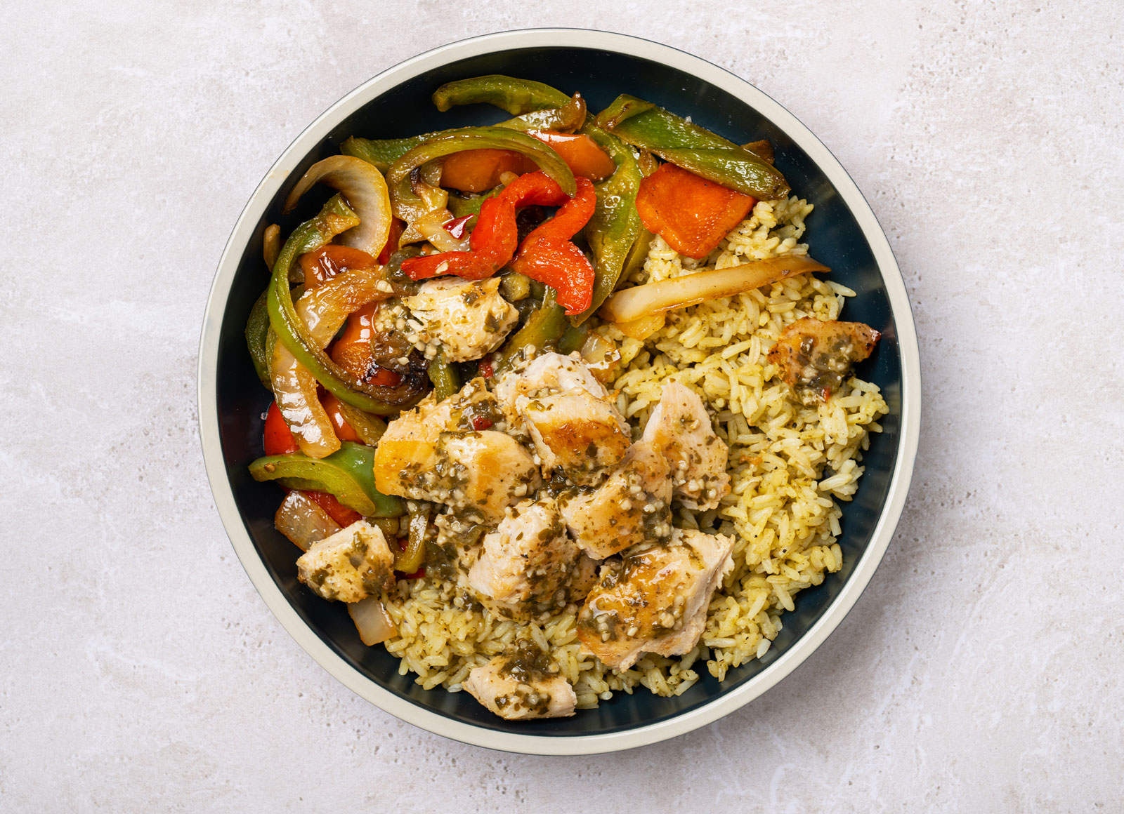 Cilantro Lime Chicken Fajita Seasoned Jasmine Rice Bowl