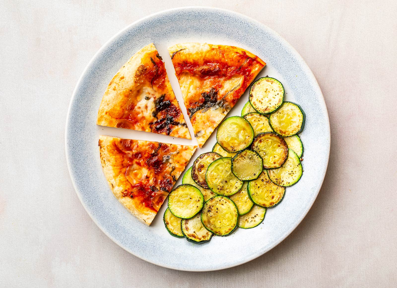 Margherita Pizza + Zucchini