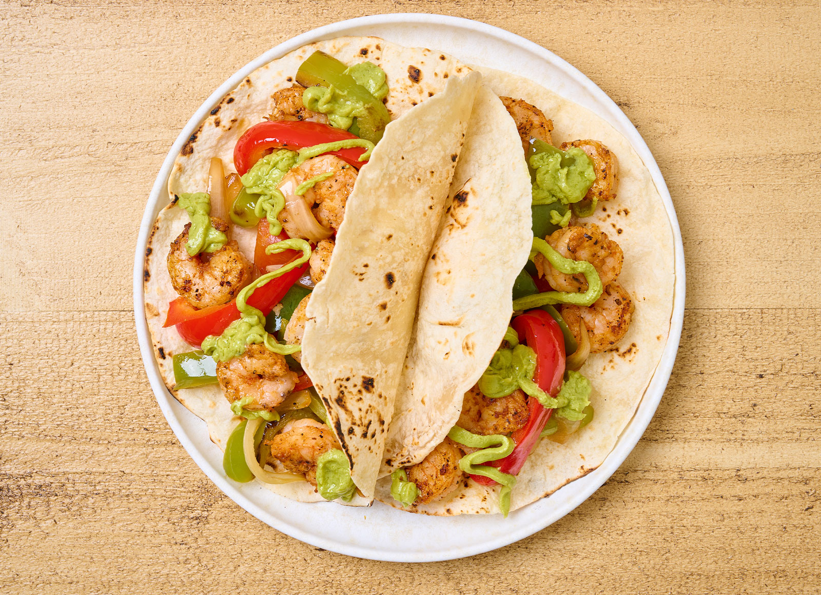 Blackened Shrimp + Avocado Tacos