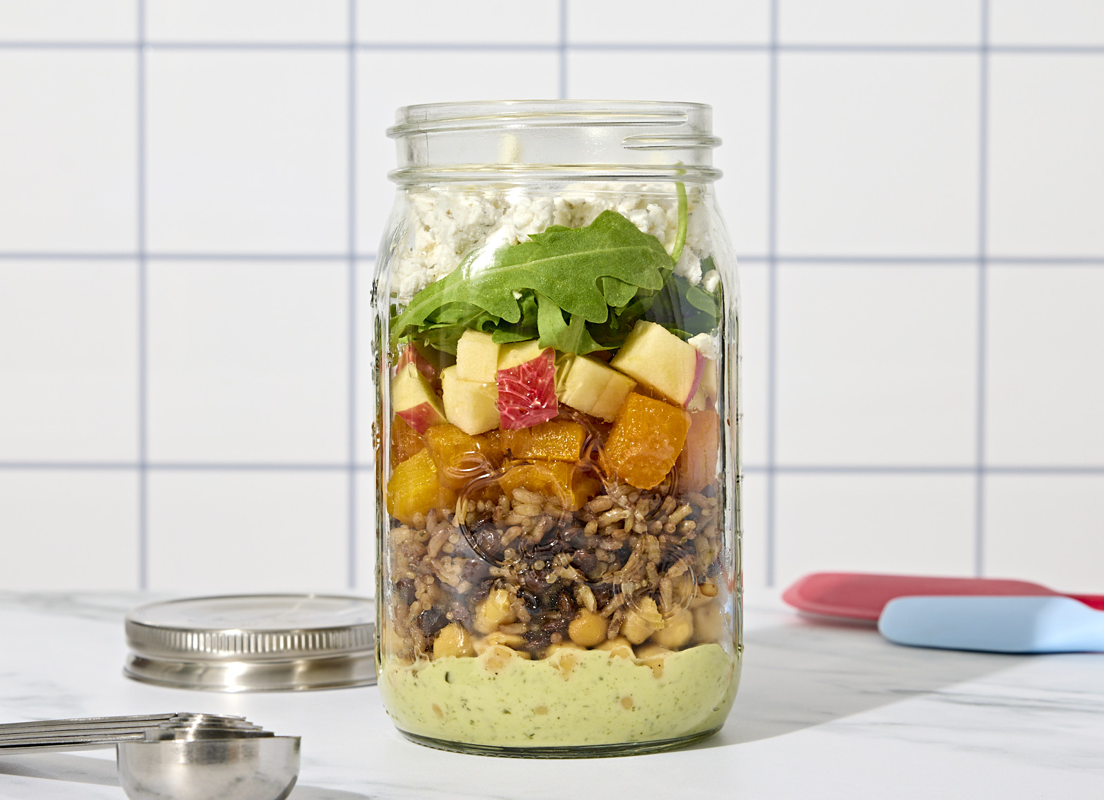 Butternut Squash Harvest Mason Jar with Lentil Quinoa Rice Mix