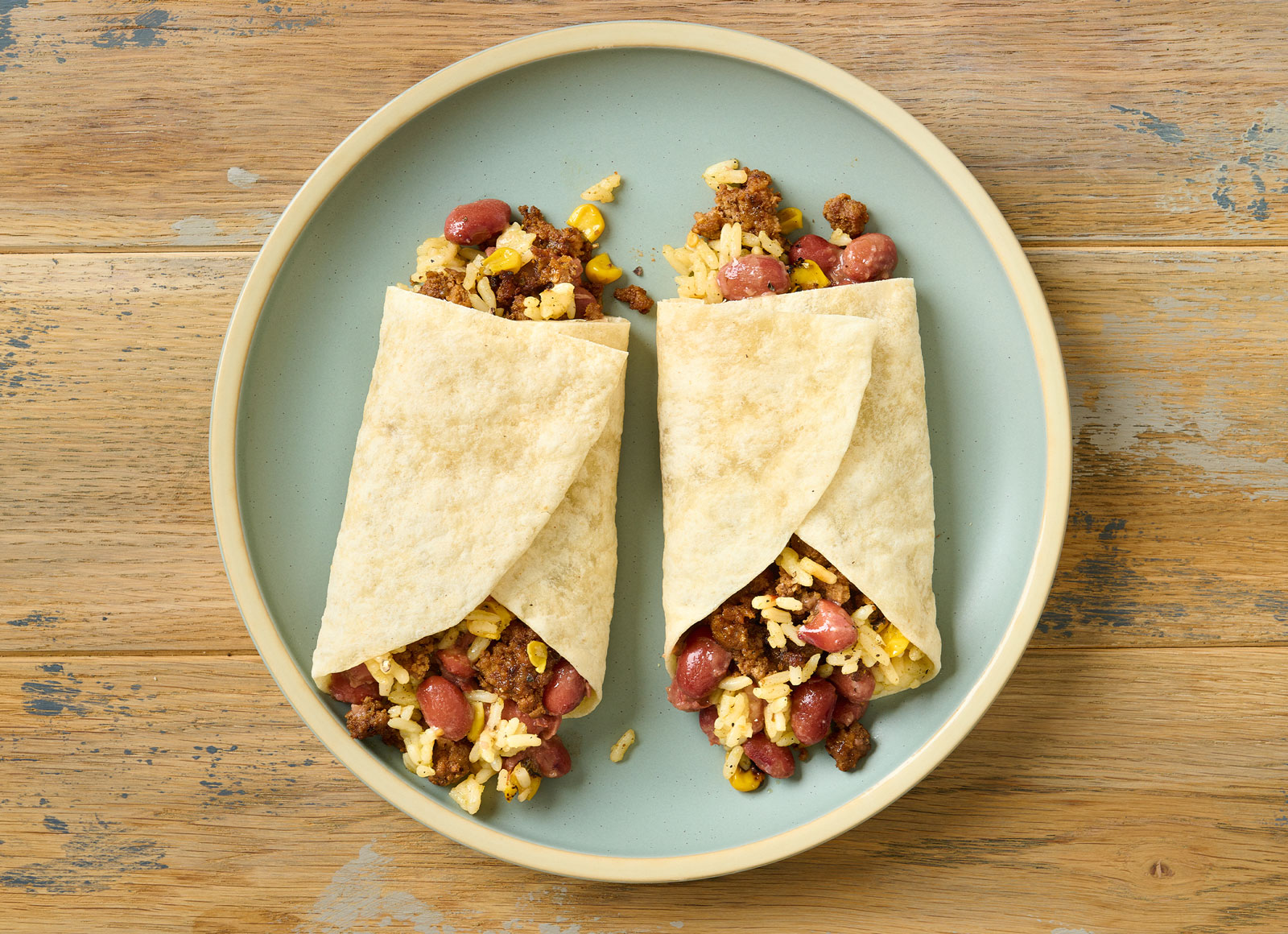  Ground Beef Patties + Refried Red Beans Bean Burritos