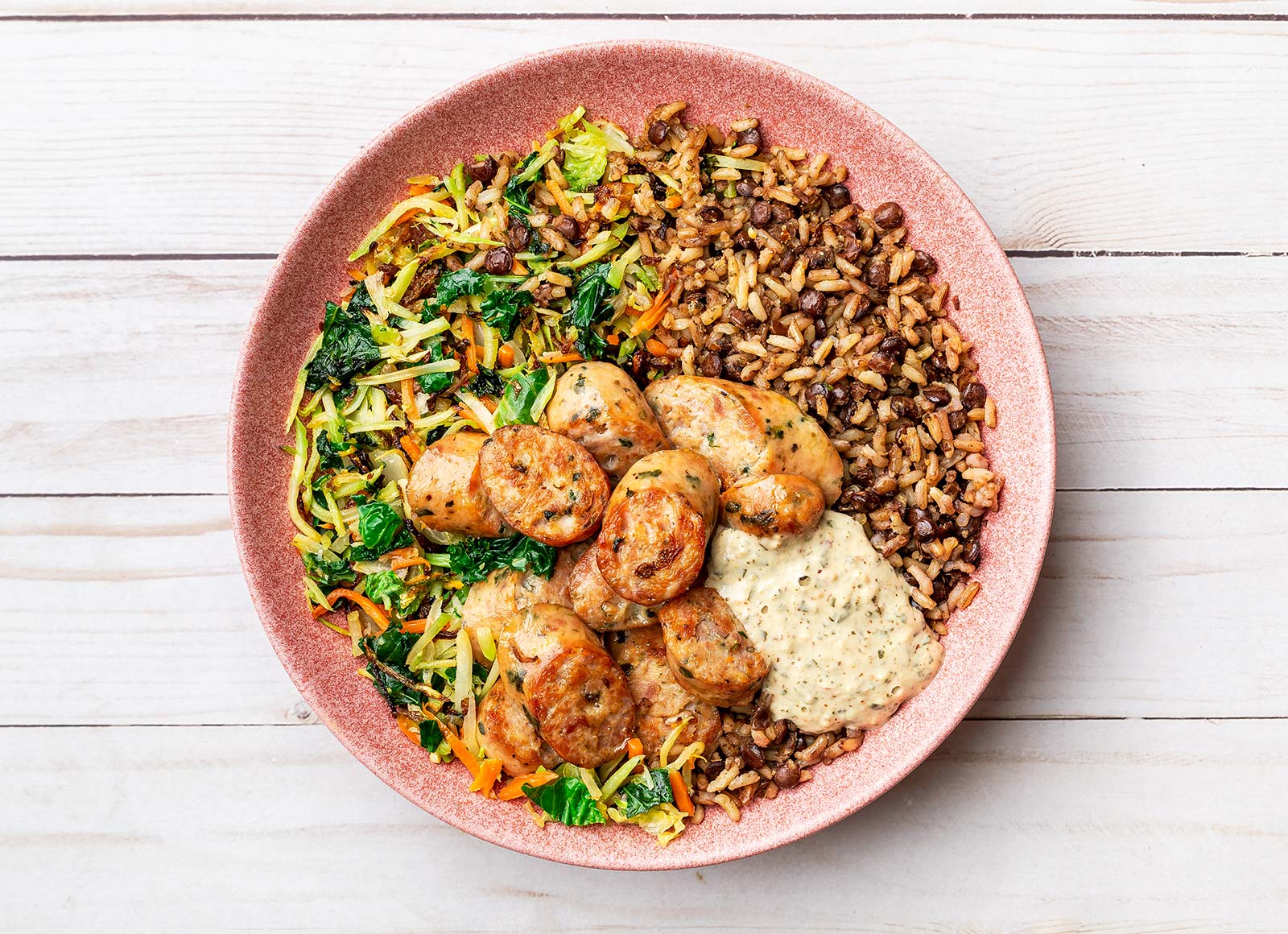 Garlic Chicken Sausage + Superblend Bowl