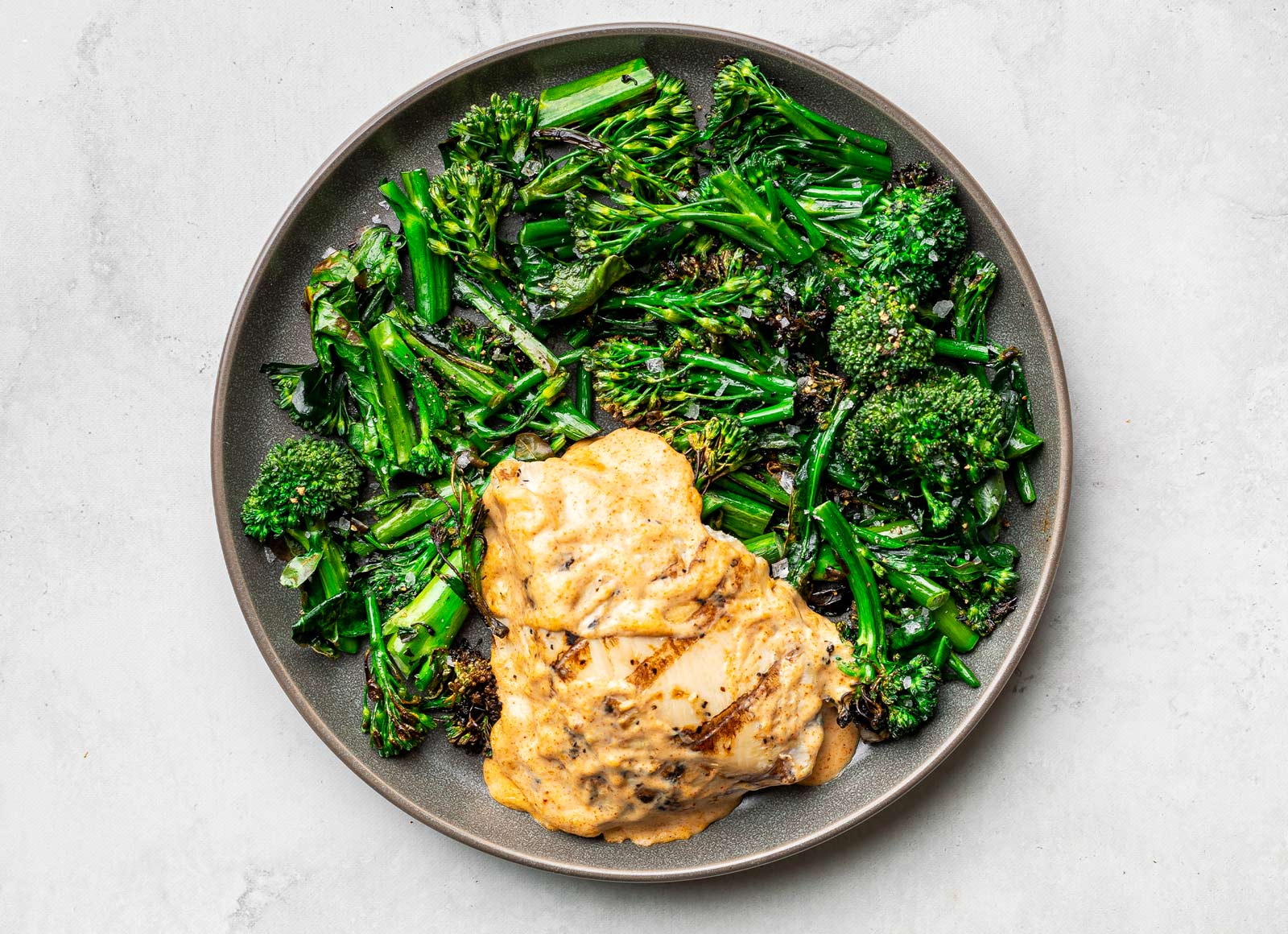 Creamy Taco Seasoned Chicken + Broccoli