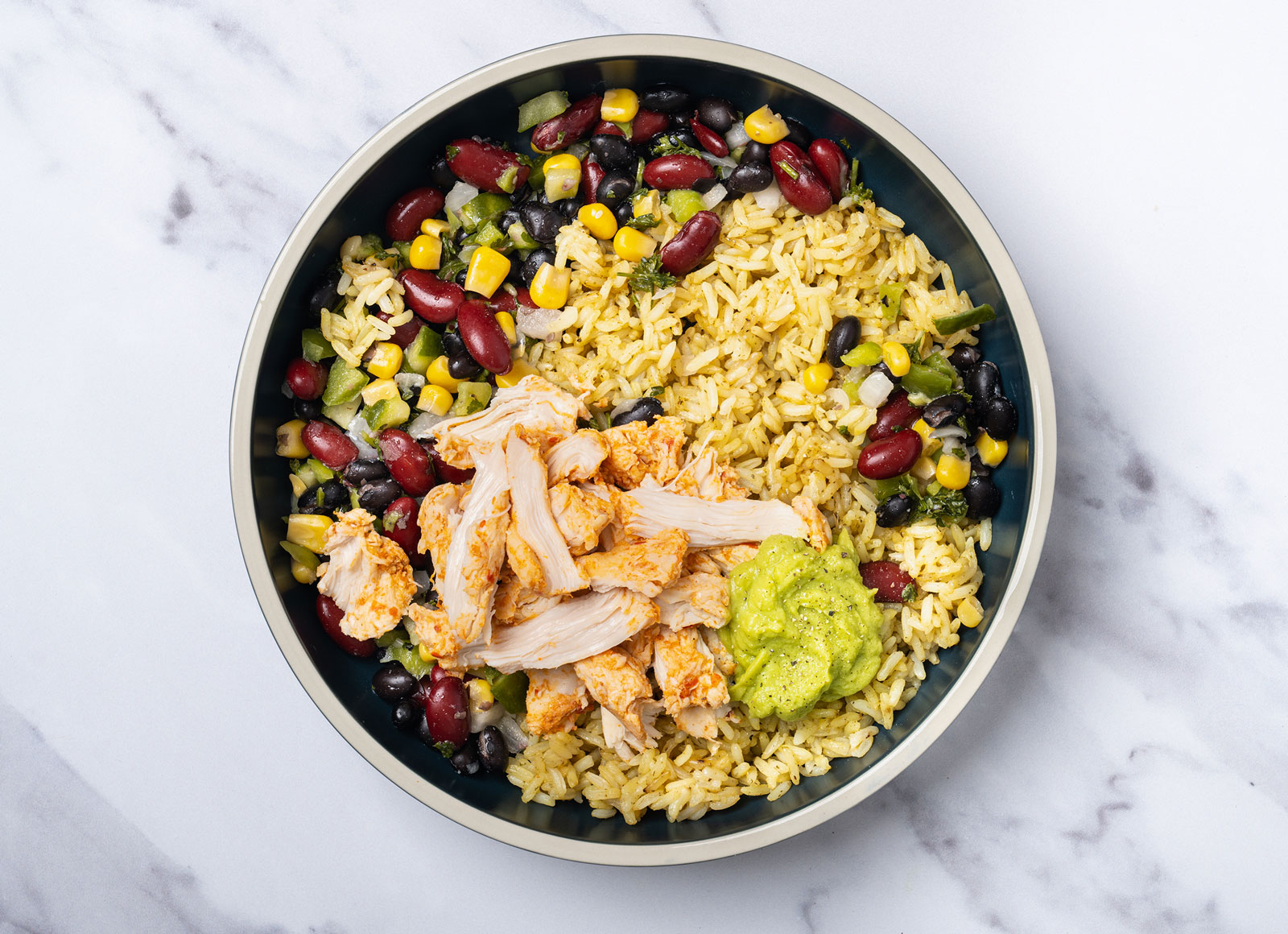Avocado Chile Chicken Rice Bowl