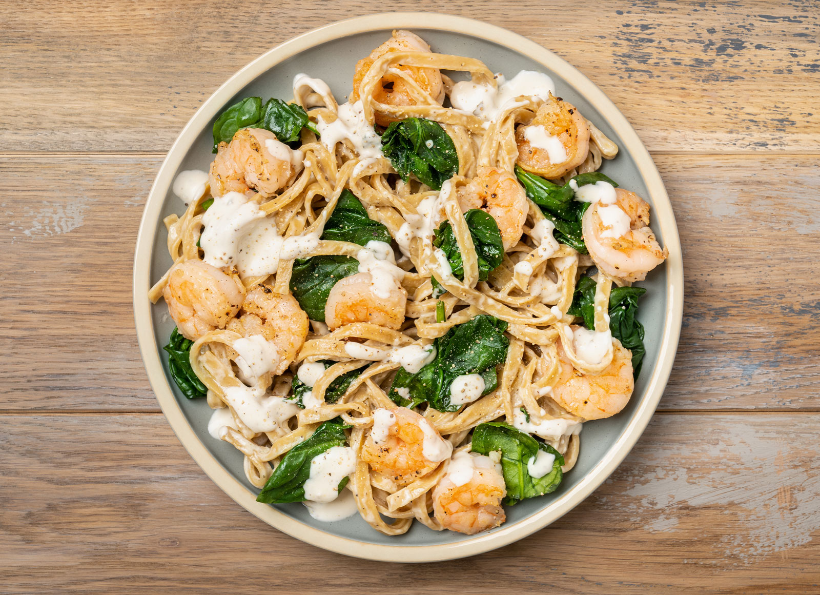 Shrimp + Spinach Alfredo