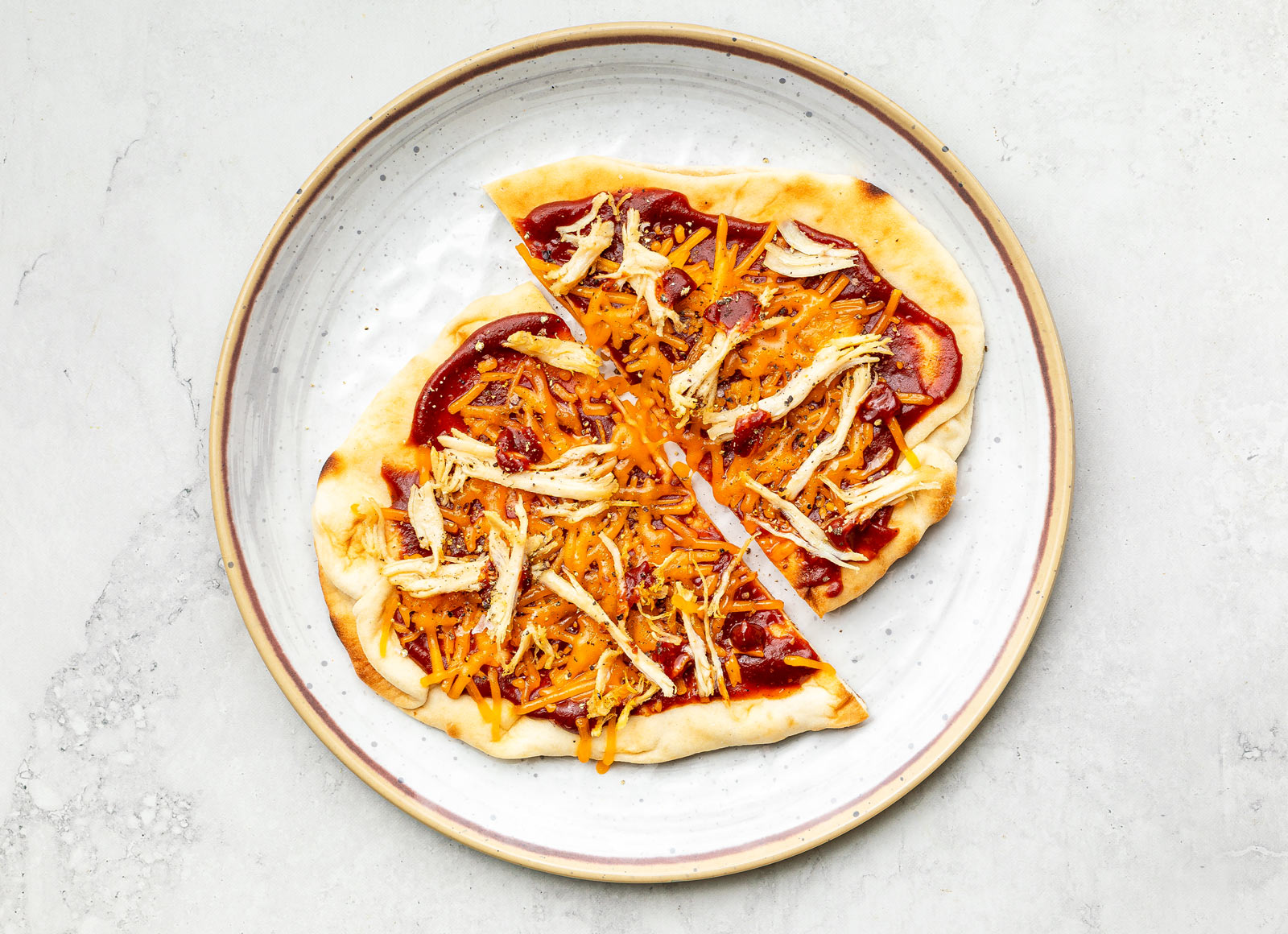 BBQ Chicken Naan Pizza with Original BBQ