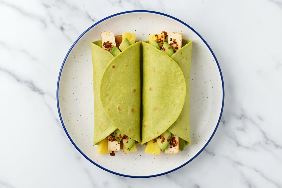 Golden Hour Wrap with Spinach Tortilla