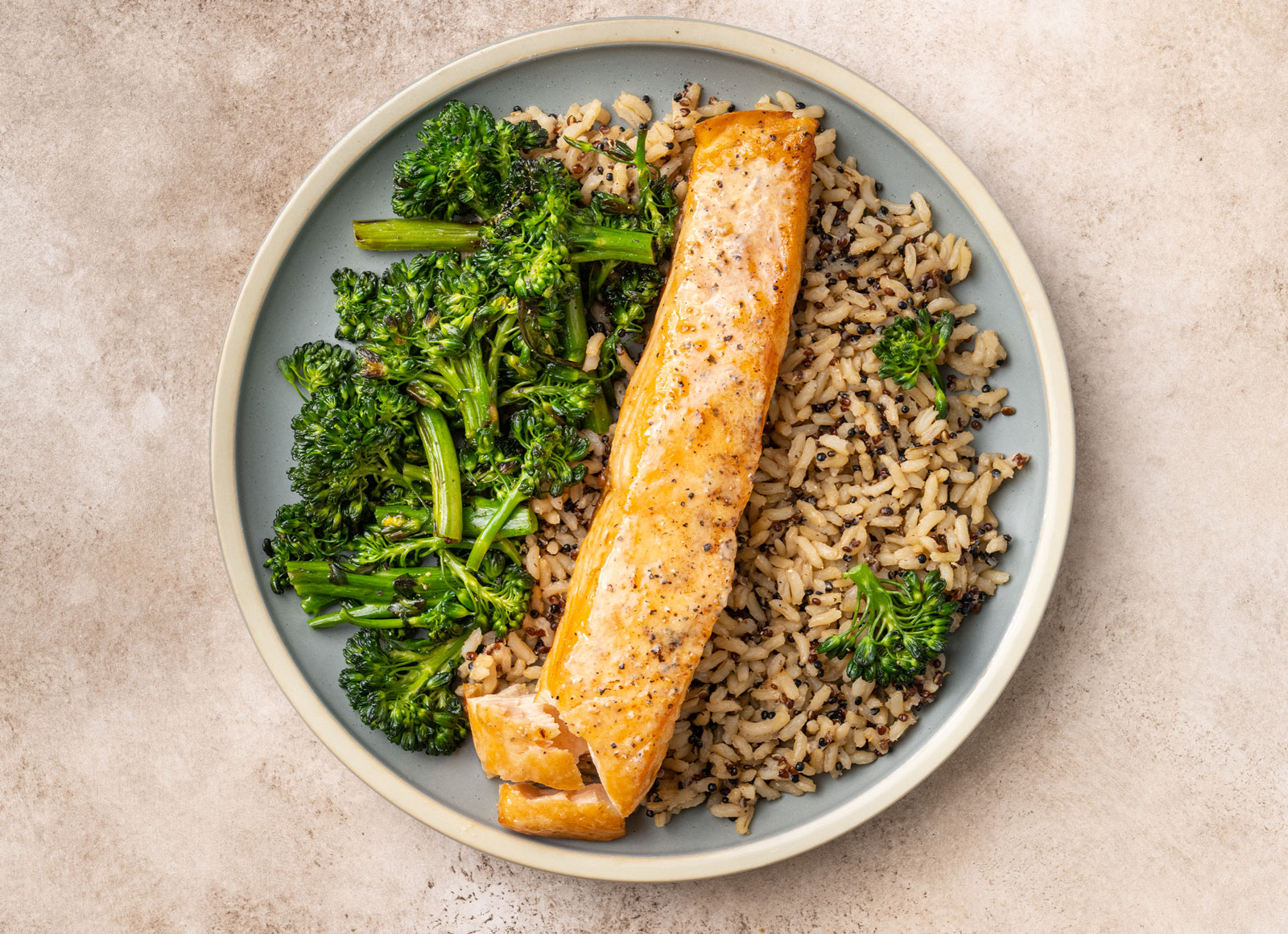 Roasted Salmon + Sweet Baby Broccoli