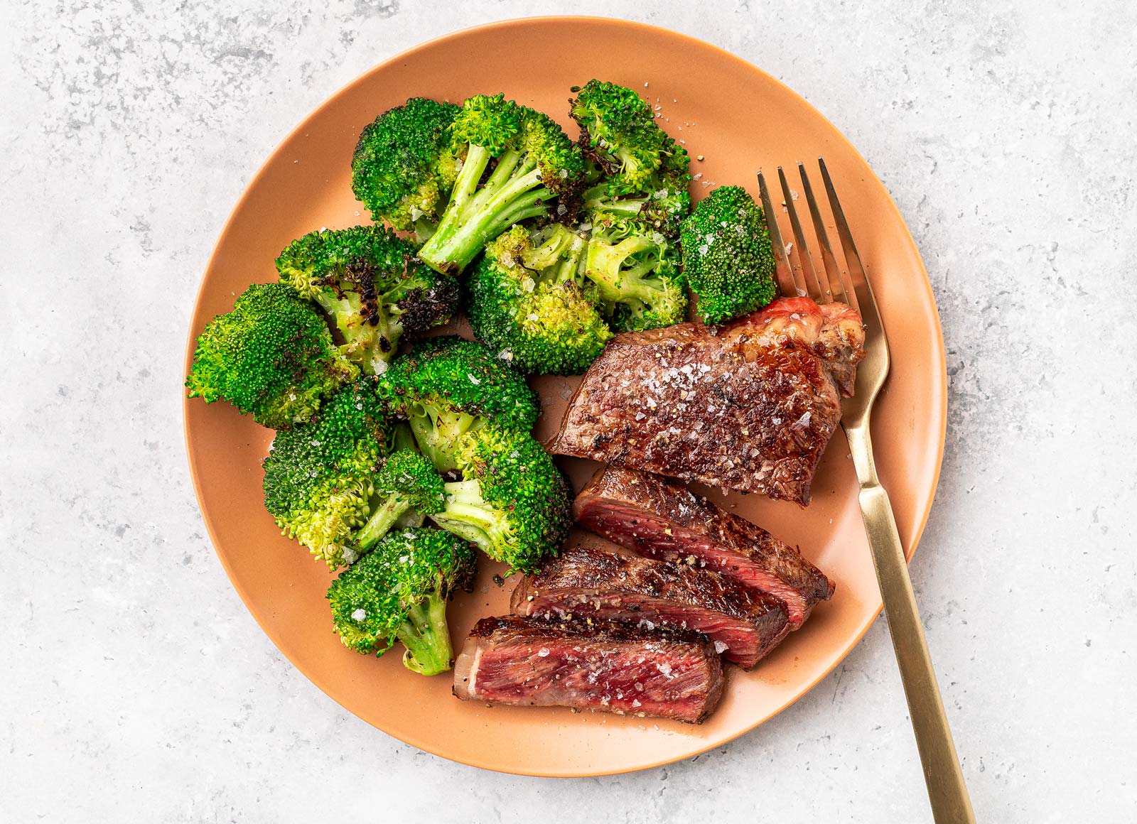 Seared Strip Steak + Broccoli