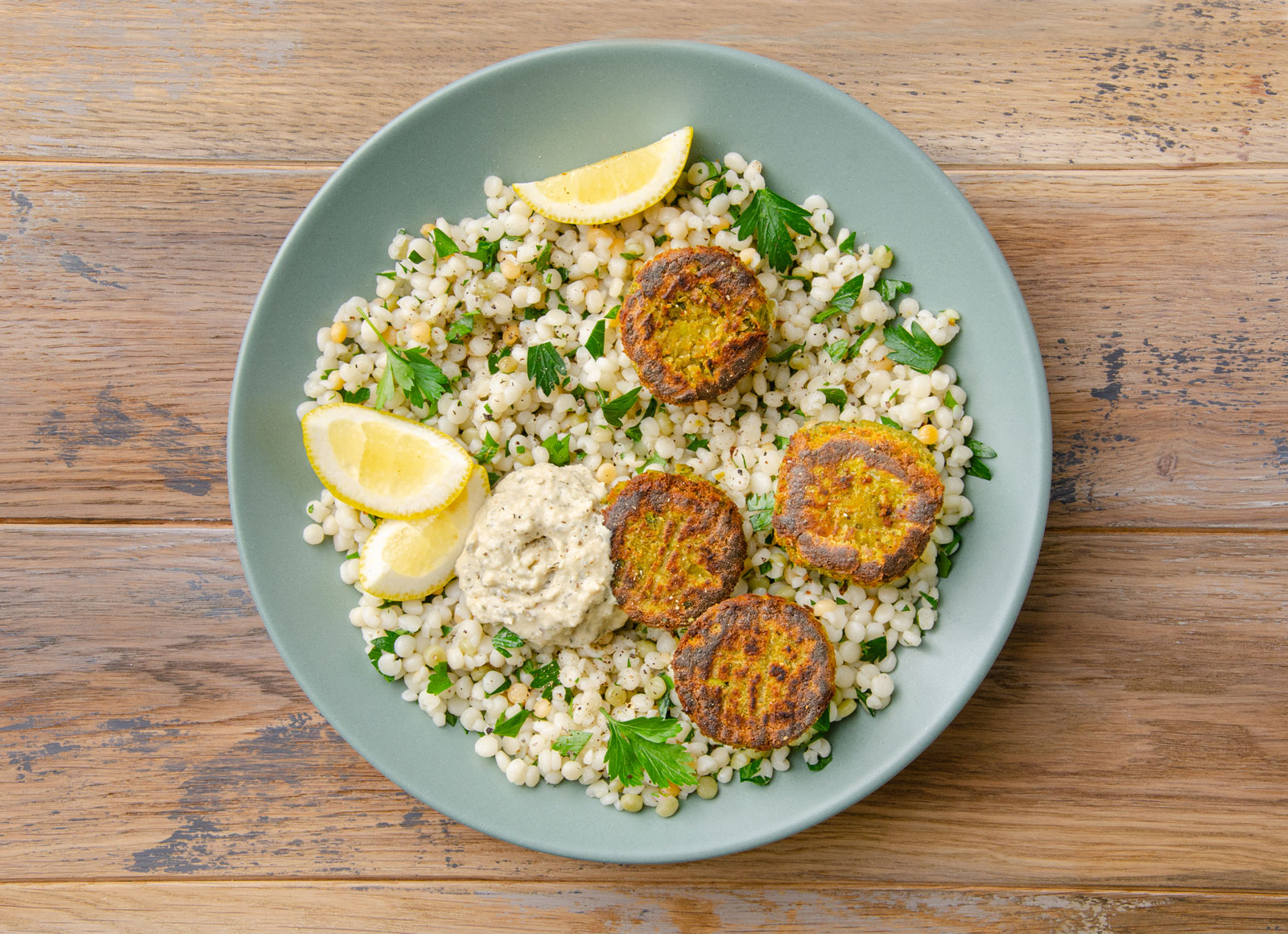 Herby Zucchini Hummus Bowl