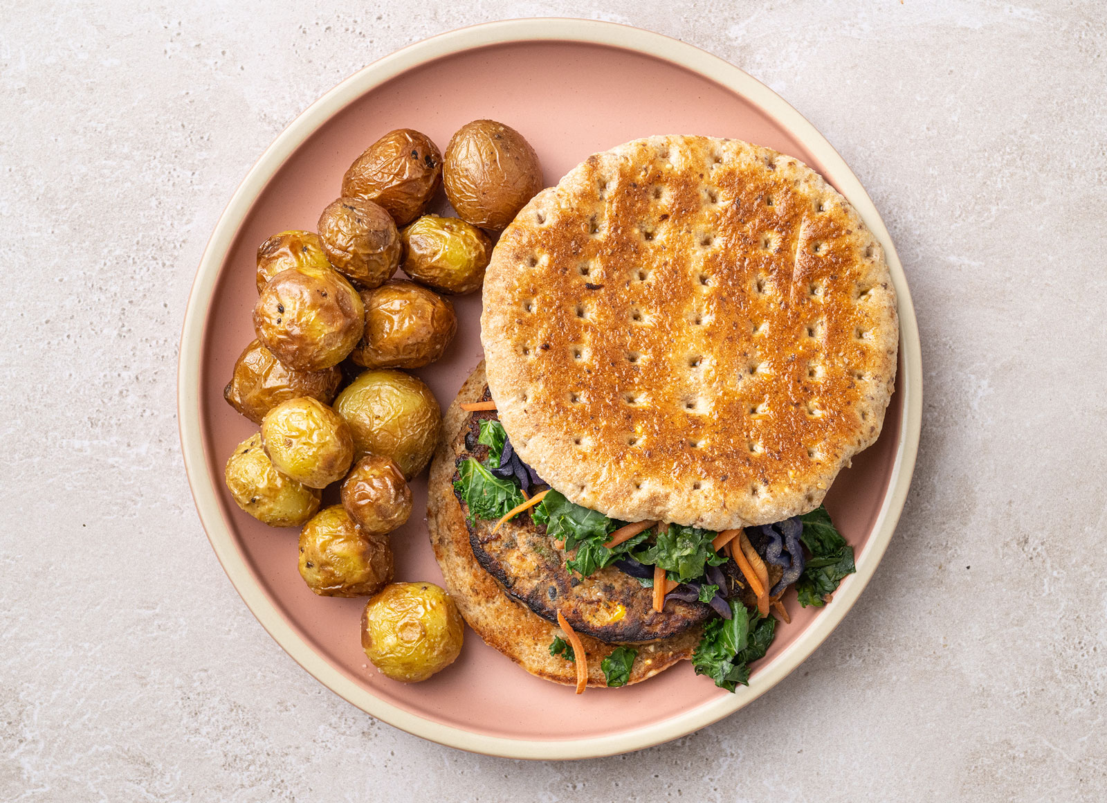 Rainbow Southwestern Chicken Burger