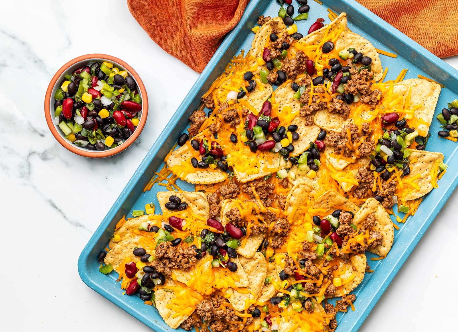 Zesty Cheesy Bison Nachos with Shredded Sharp Cheddar Cheese