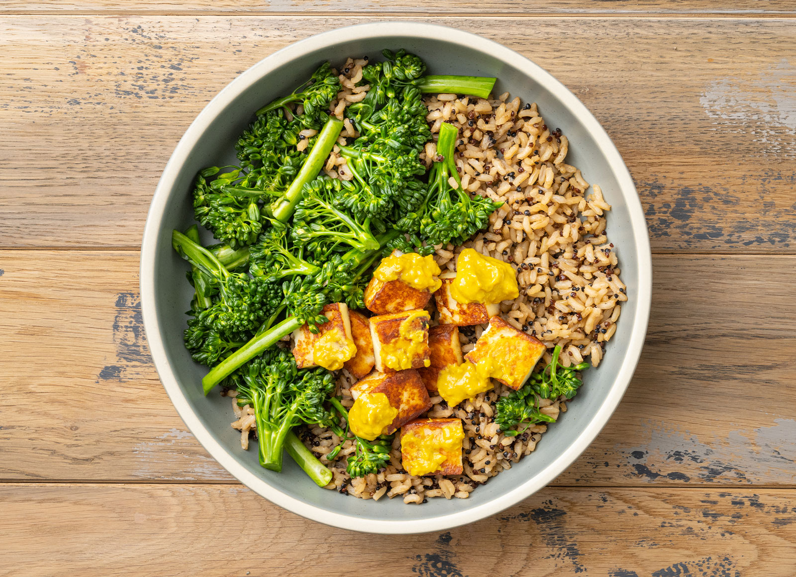 Coconut Curry Soft & Creamy Paneer + Sweet Baby Broccoli Rice Bowl