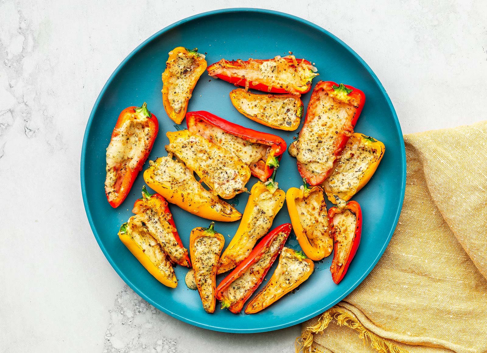 Zesty Mini Spinach Artichoke Stuffed Peppers