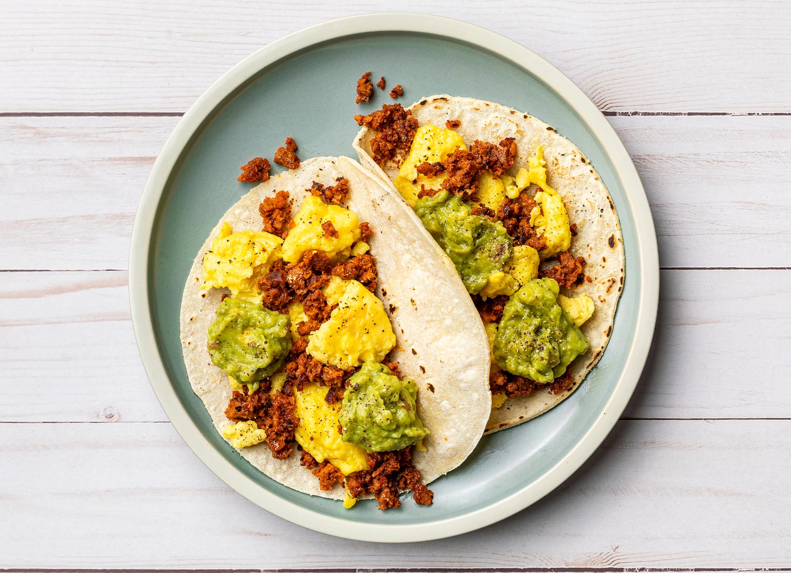 Chorizo' Scramble Tacos