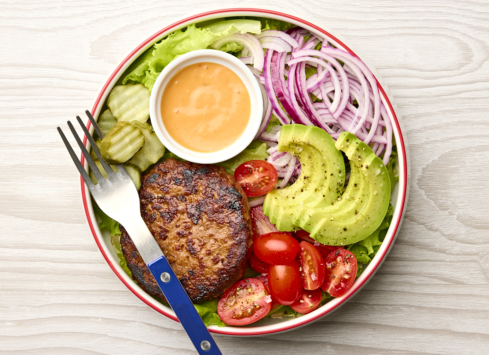 Thousand Island Beyond Burger Salad