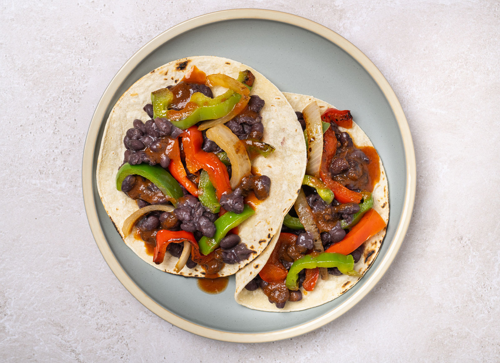Black Bean + Bell Pepper Tacos