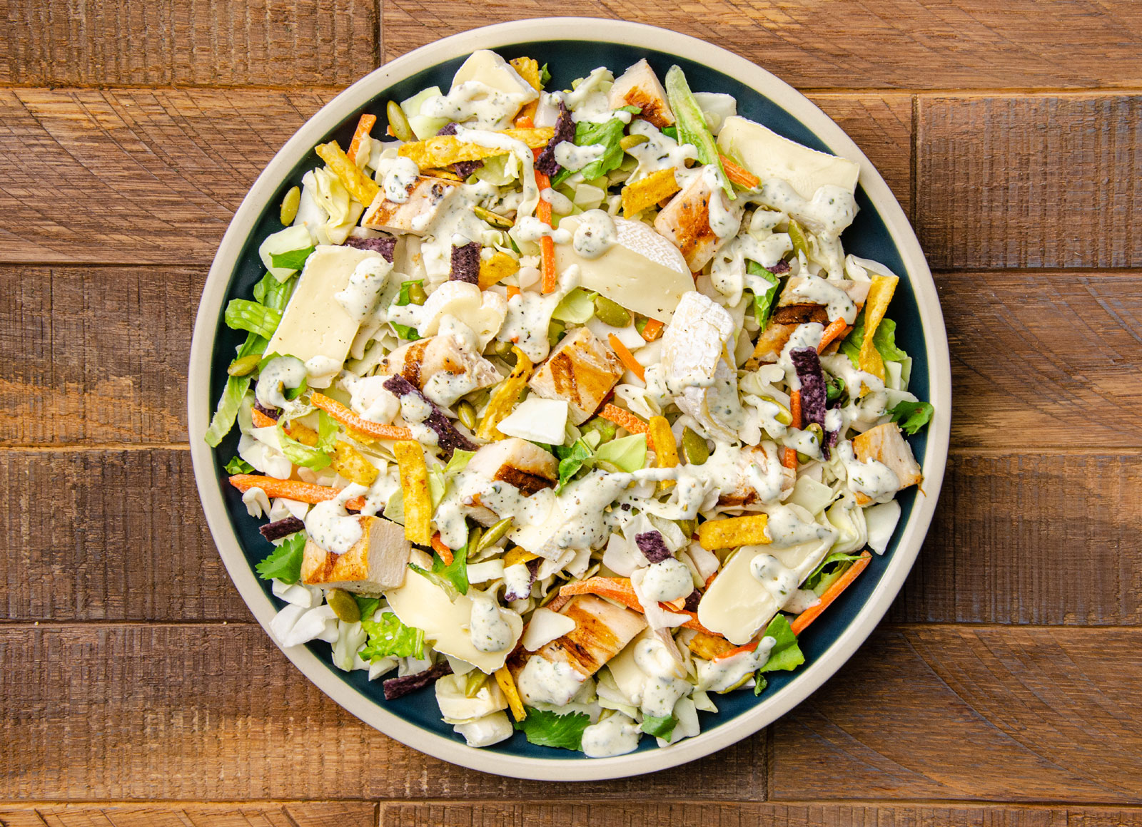 Creamy Brie Seasoned Grilled Chicken Breast Southwest Chopped Kit Salad
