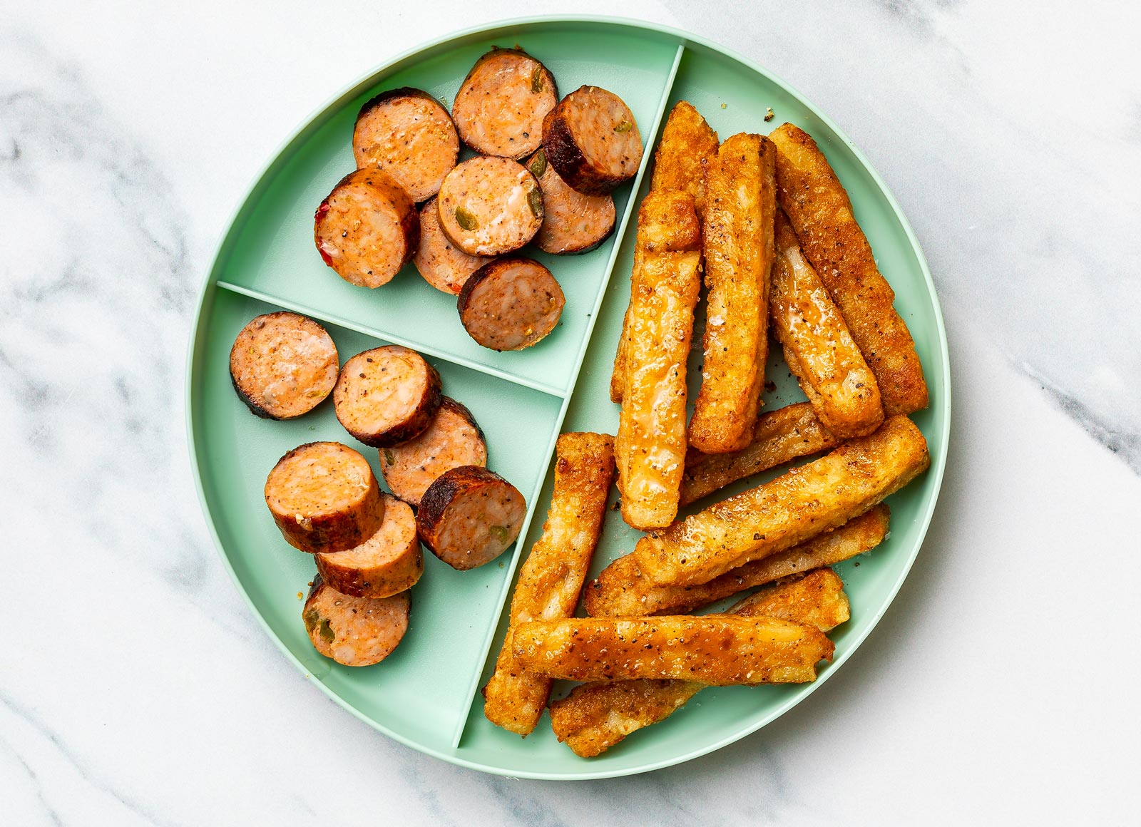 Italian Chicken Sausage + Super Veggie Fries