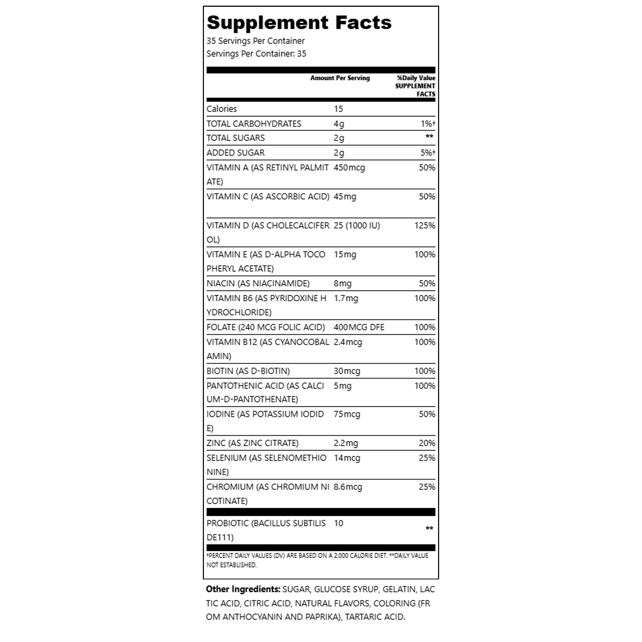 Adults Multi+ Probiotic Vitamin Gummy 2 of 2