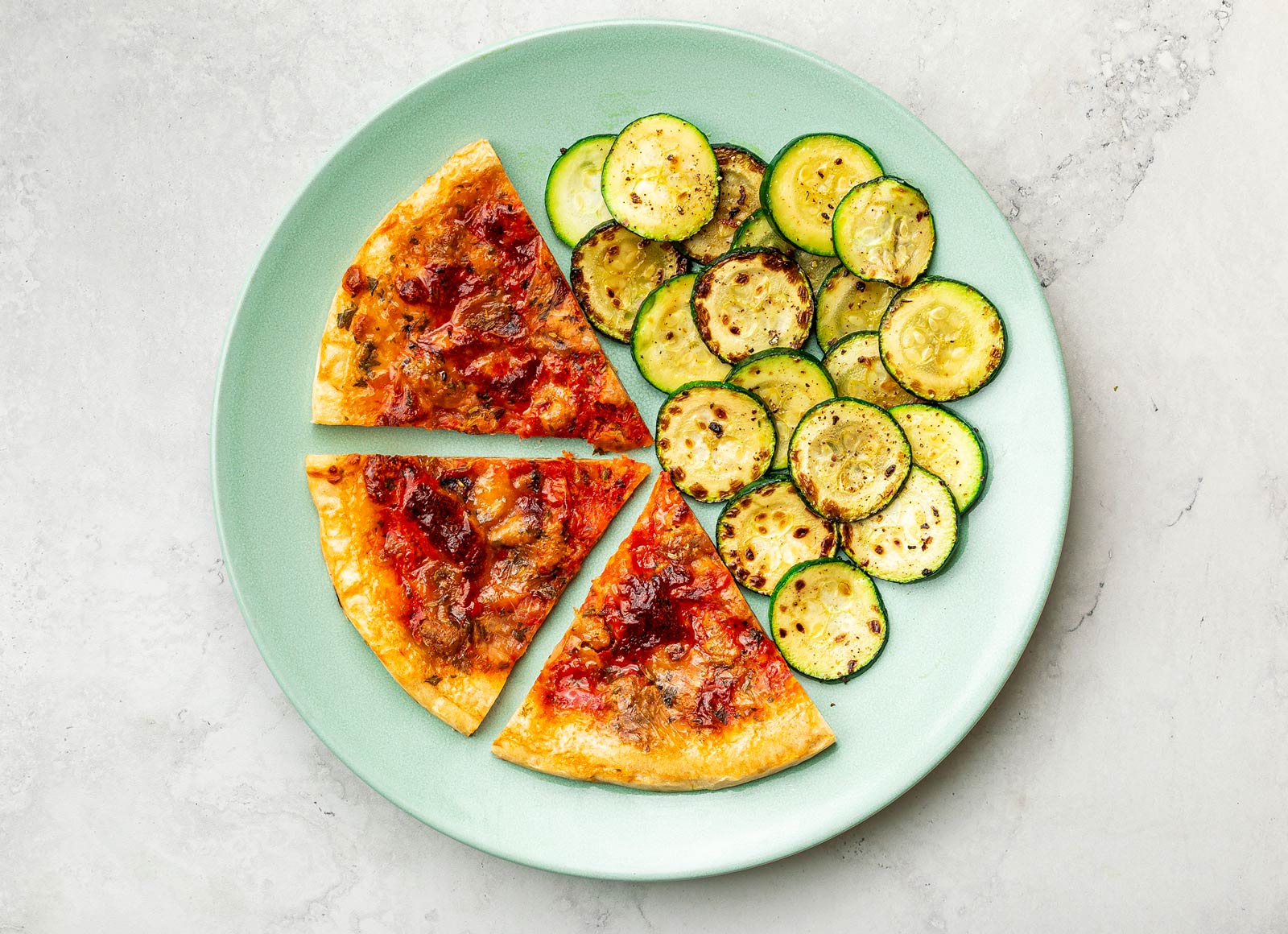 Italian Sausage Pizza + Zucchini
