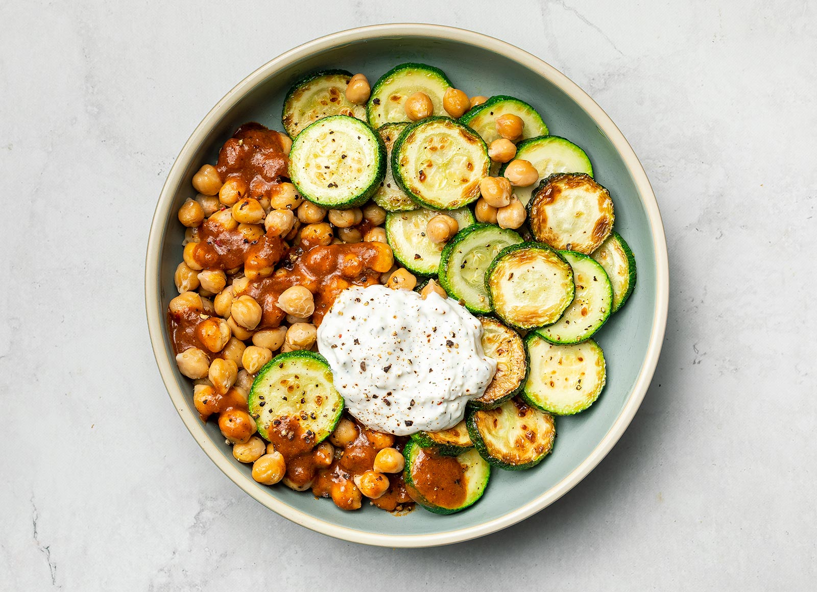 Spicy Vindaloo Chickpeas + Zucchini