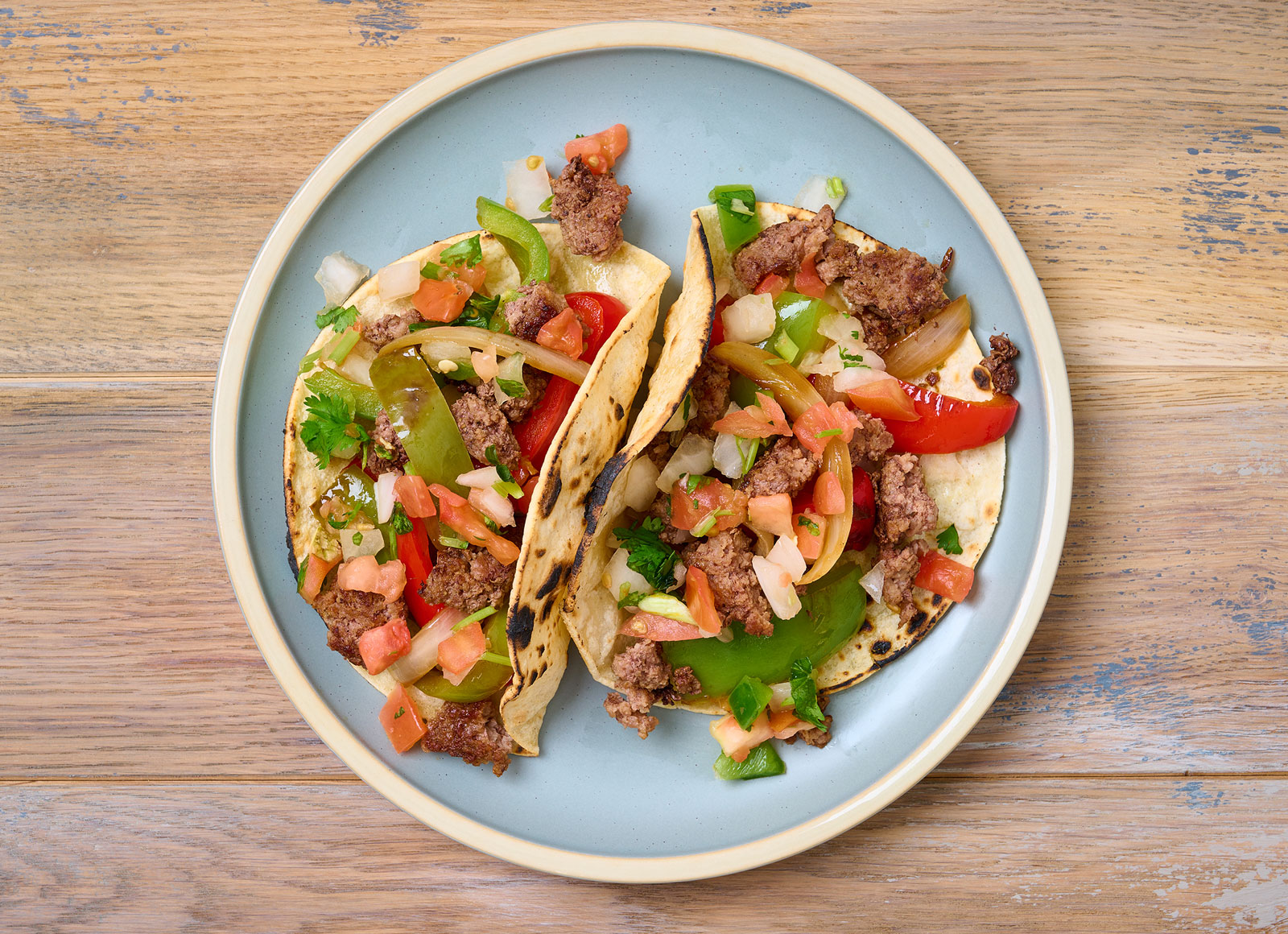 Ground Beef Tacos with Fresh Salsa + Fajita Veggies | Hungryroot