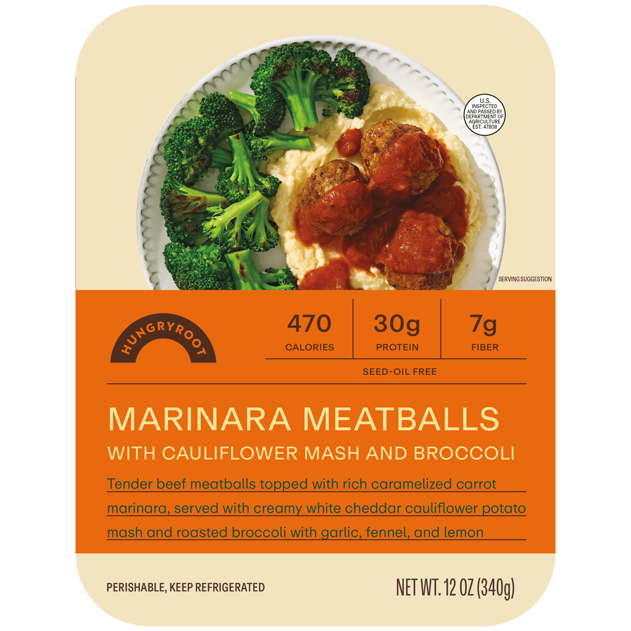 Marinara Meatballs with Cauliflower Mash and Broccoli 2 of 2