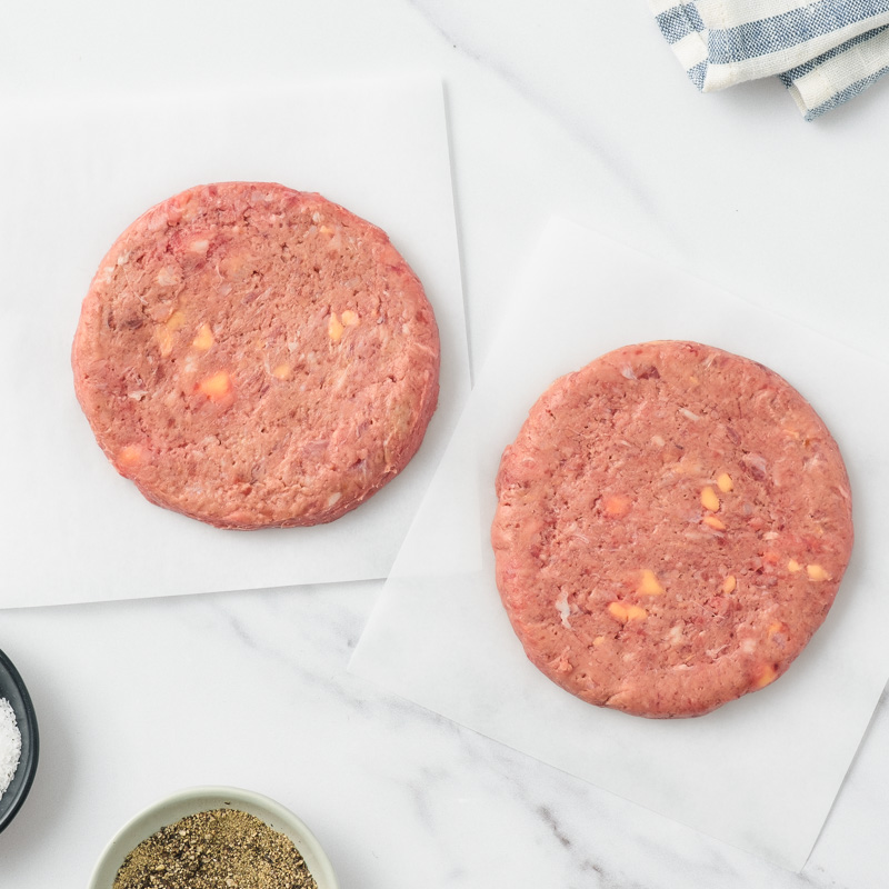 Bacon + Cheddar Beef Burger 1 of 2