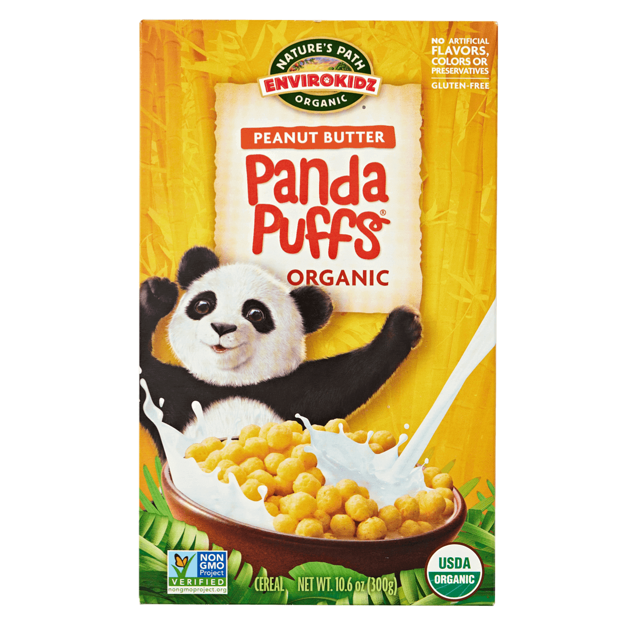 Organic Peanut Butter Panda Puffs Cereal 2 of 2