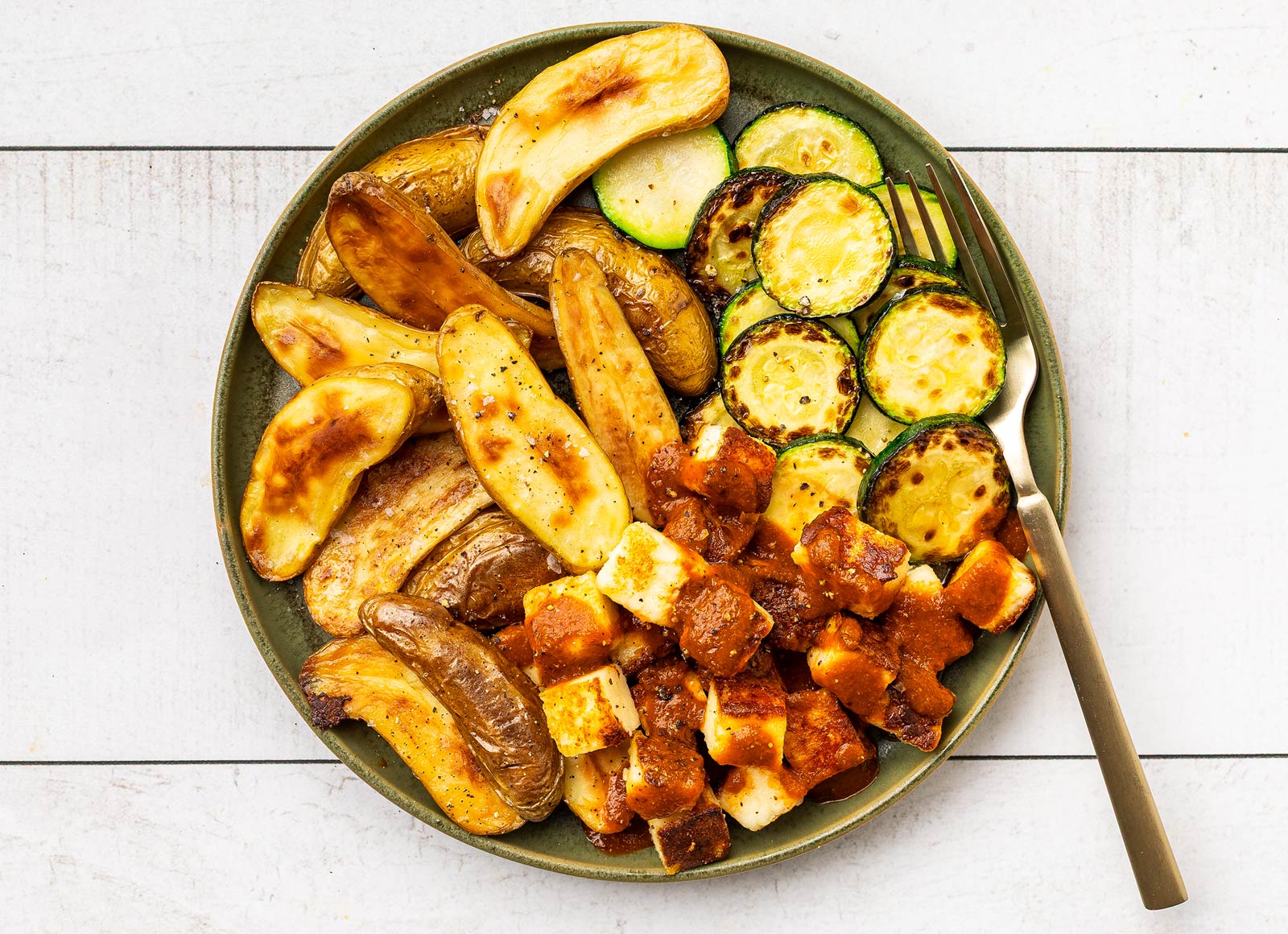 Tandoori Paneer with Potato + Zucchini