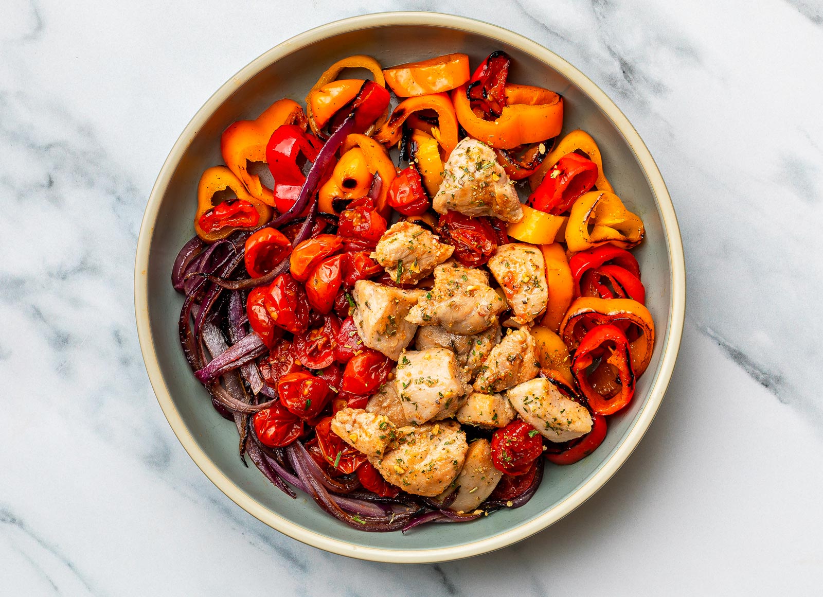 Chicken Thighs + Tomato-Red Pep
