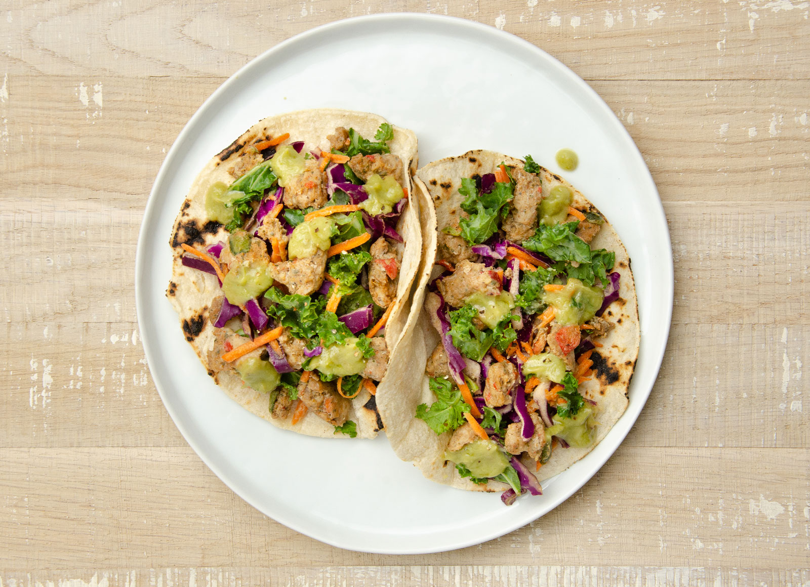 Rainbow Chicken Tacos