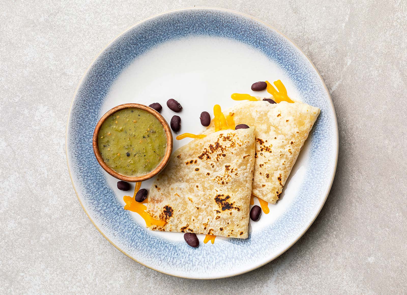 Spicy Black Bean Quesadillas
