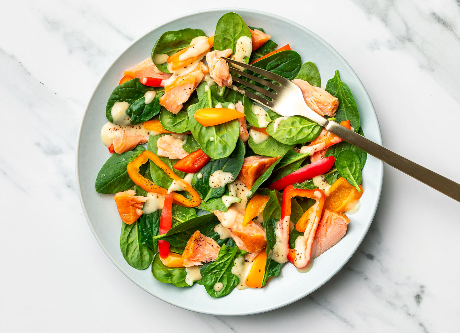 Smoky Miso Salmon Salad