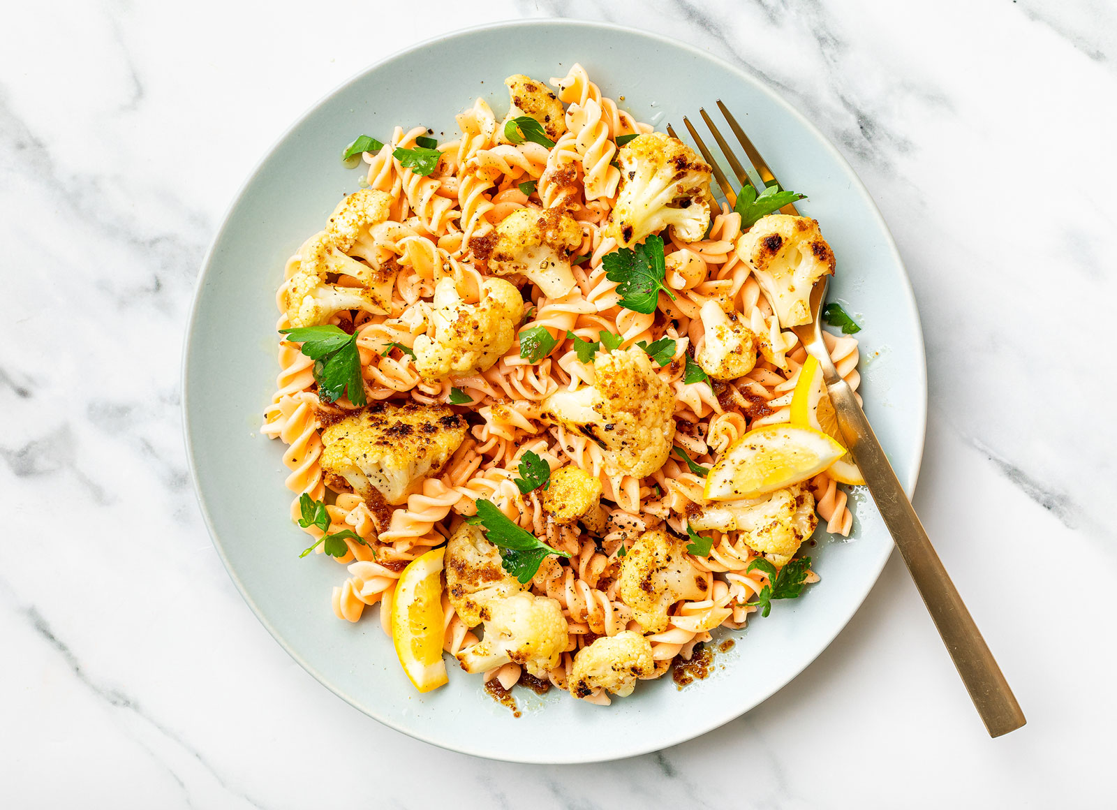 Lemony Brown Butter + Roasted Cauliflower Pasta-image