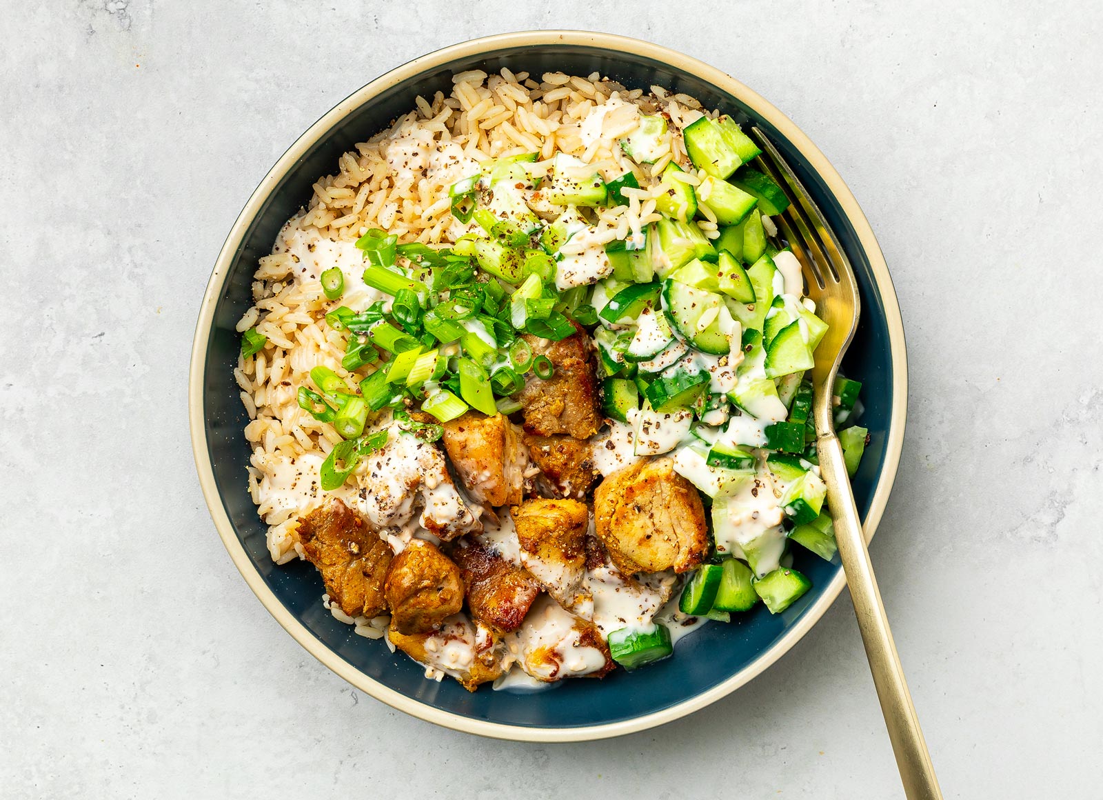 Crave-Worthy Asiago Shawarma Grain Bowl