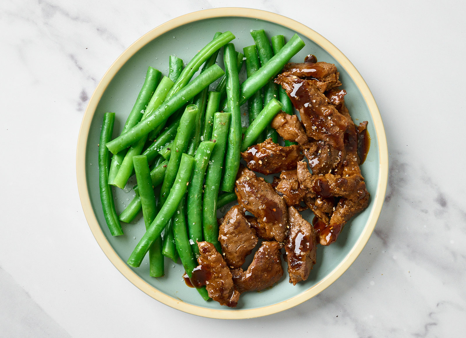 Honey Garlic Beef + Trimmed Green Beans